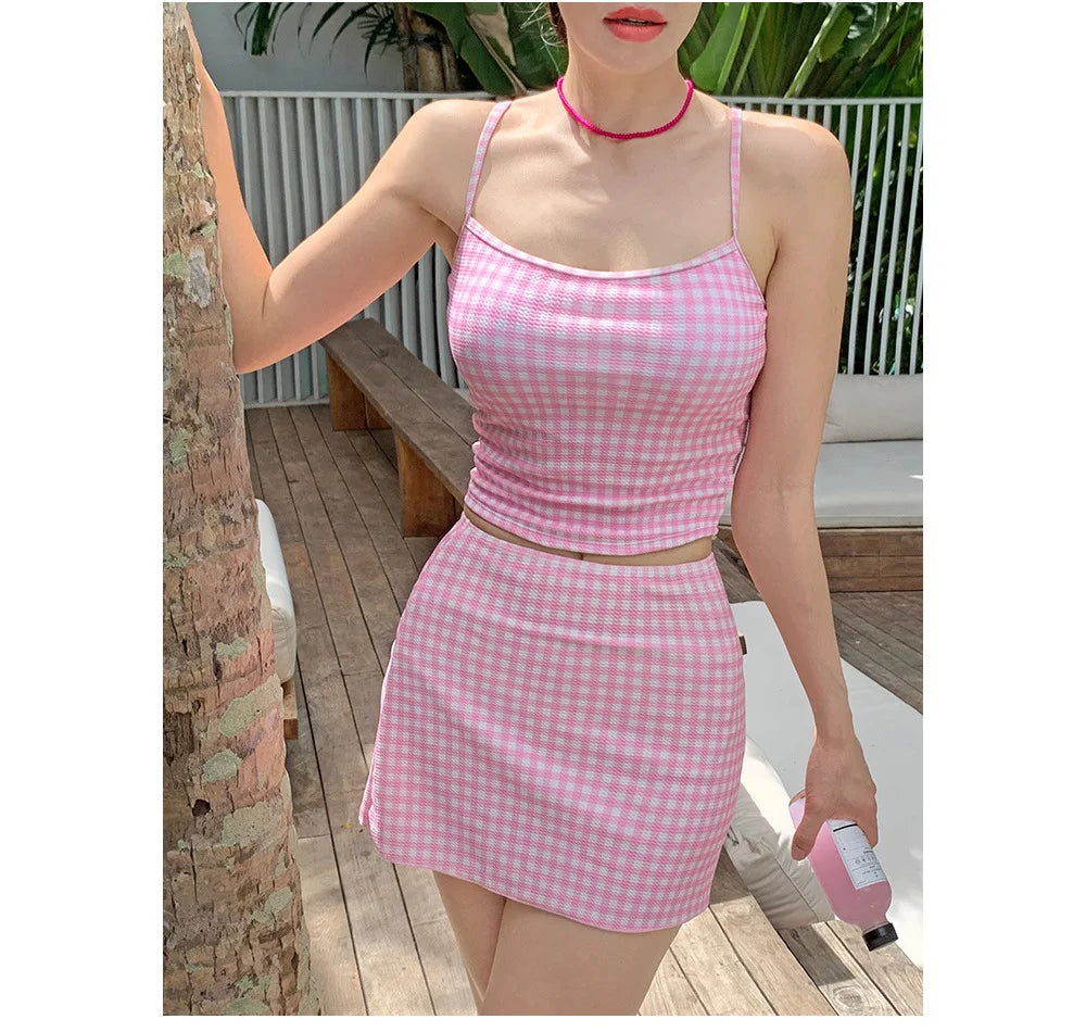 Girly Cute Style High-Waist Bikini Set