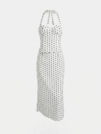 Two-Piece Set Women's Sexy Polka Dot Top Casual Maxi Skirts Sets