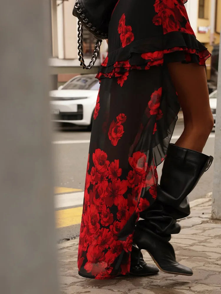 Strapless Sleeveless Slim Sheath Dress With Bold Print