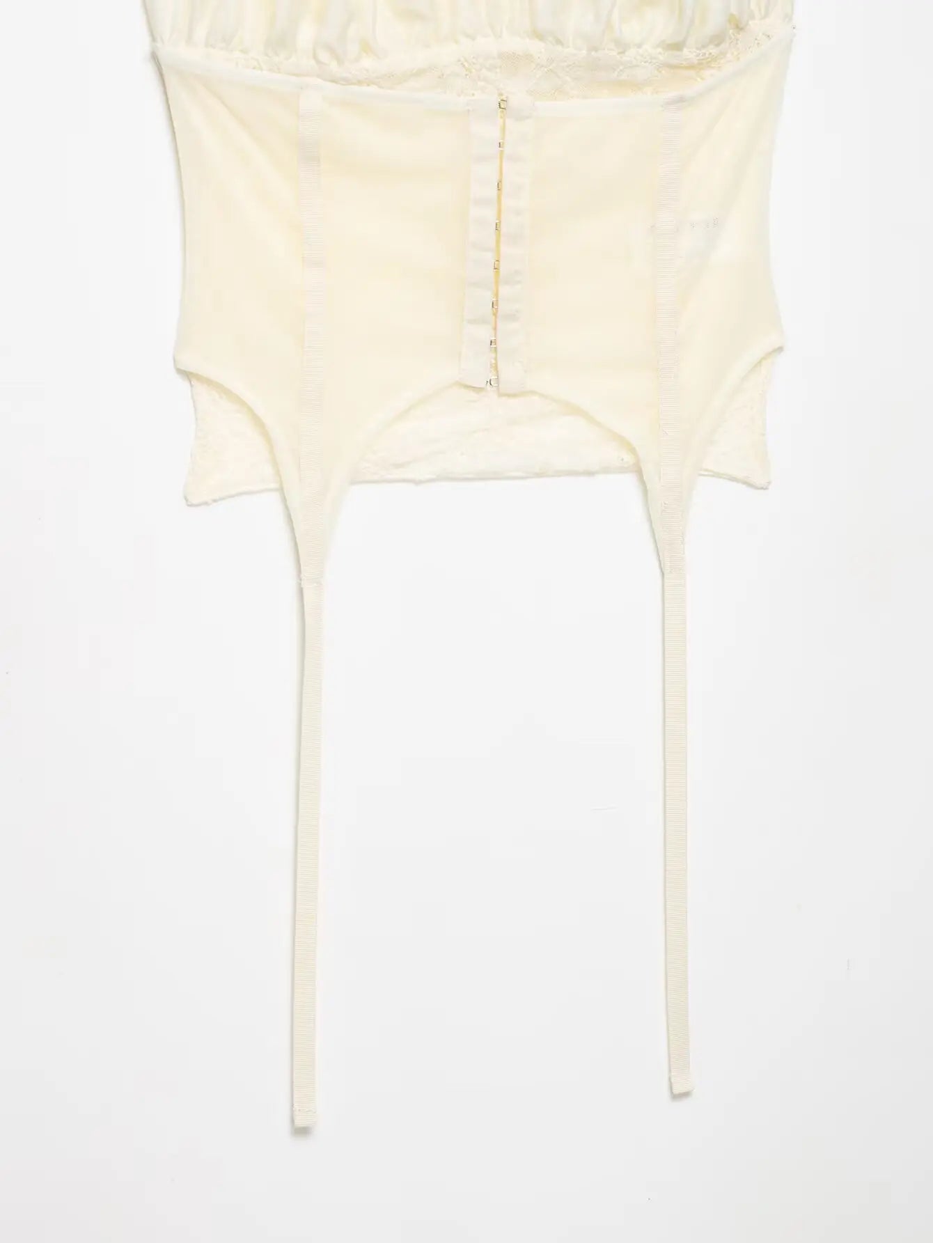 Female Slim Fit Square Neck Puff Sleeve Lace Ruched Corset Waist Short Blouse