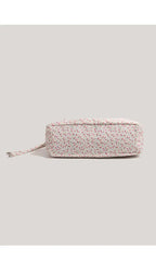 Fairycore Floral Canvas Shoulder Bags With Drawstring