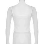 Lace Patchwork Cropped Camisole With Cinched Waist Slender Ruched Top