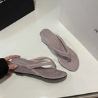 Elevated Water Resistant Flip Flops For Women Soft Sole Casual Slippers