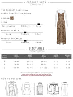 Leopard Print Spaghetti Strap Backless Dress With Ruffle Hem