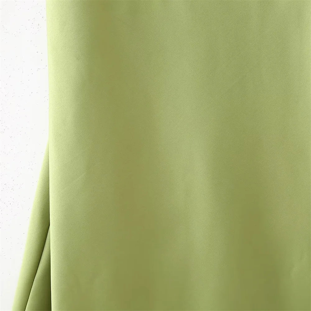 Elegant Silk Satin Halter Maxi Dress Backless Ribbon Tie Evening Gown