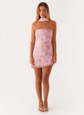Embroidered Sequin Dress With Wrap Silhouette High Waist Sleeveless