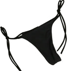 Black Bikini Set With Adjustable Neck Straps