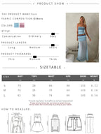 Striped Knit Two Piece Set With Mesh Patchwork Long Skirt