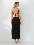 Two Piece Set Knit Print Cutout Crop Top With Bodycon Mini Skirt