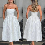 Backless Halter Evening Dress With Lace Jacquard For Elegant Special Occasions