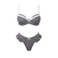 Patchwork Push Up Bikini Set Three Piece Beachwear