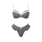 Patchwork Push Up Bikini Set Three Piece Beachwear