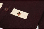 Diamond Buckle Knit Top With Elastic Fit Long Sleeve Pullover Round Neck For Women