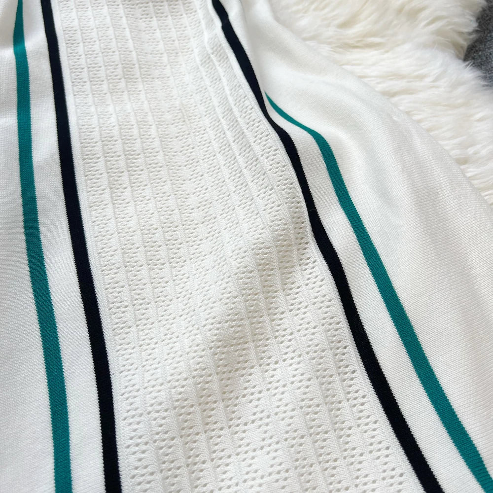 Knit Mini Dress With Ruffles