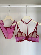 French Embroidered Romance Push Up Bra Set With Steel Ring Delicate Lace And Seductive Coverage