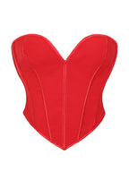 V Neck Matte Strapless Corset Top For Sleek Shaping