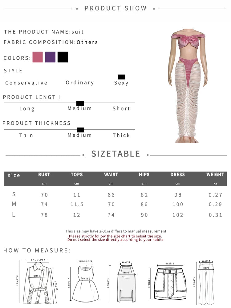Velvet Two-piece Set Hollow Tank Top And Ruched Skirt Coquette Vibe