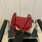 Retro Solid PU Leather Shoulder Bag For Women Chic Casual Hobo