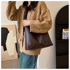 Women's Retro Simple Large Tote Bag