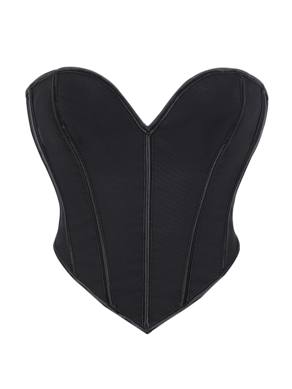 V Neck Matte Strapless Corset Top For Sleek Shaping