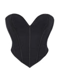 V Neck Matte Strapless Corset Top For Sleek Shaping