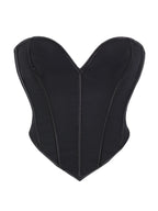 V Neck Matte Strapless Corset Top For Sleek Shaping