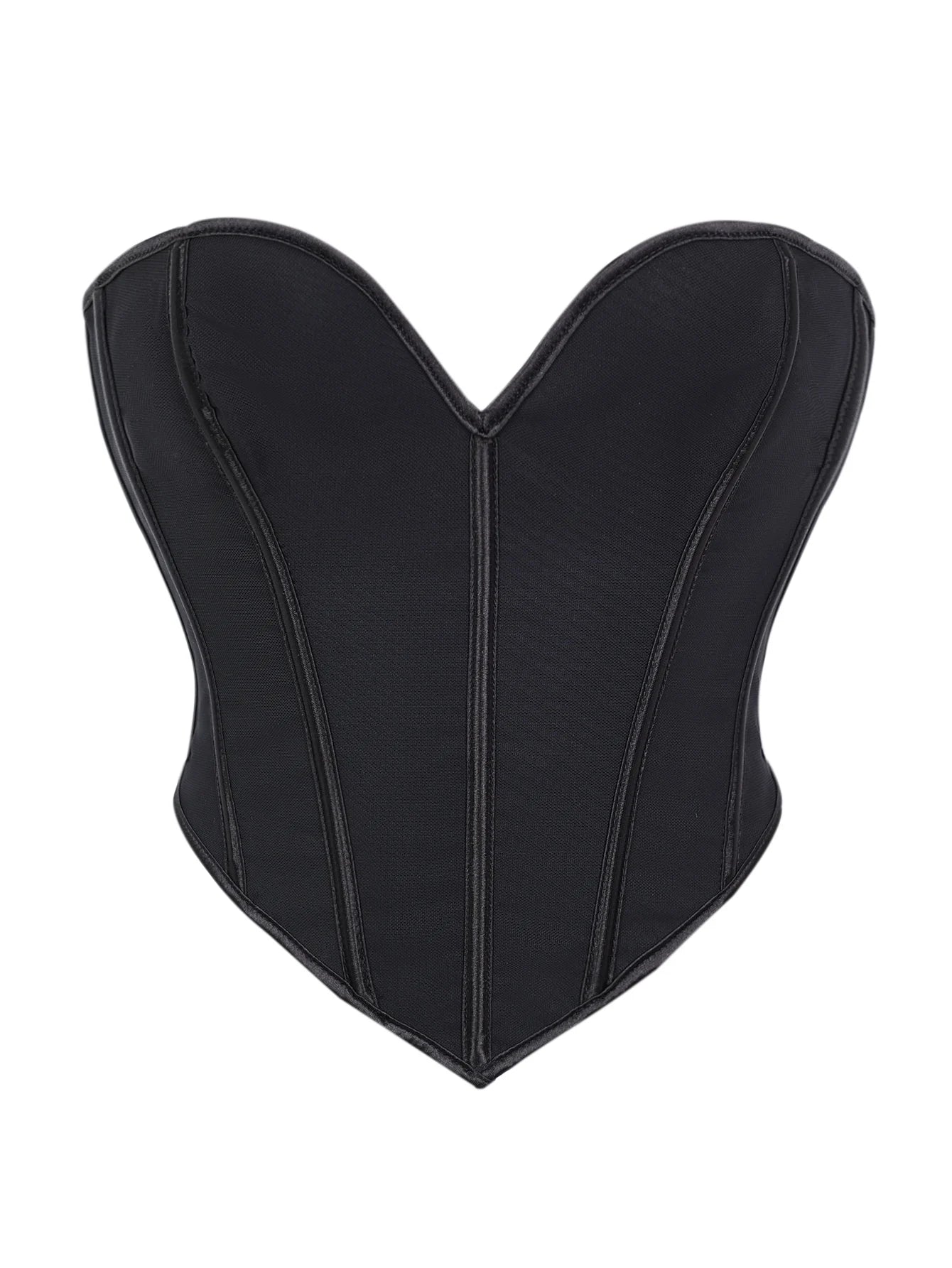 V Neck Matte Strapless Corset Top For Sleek Shaping