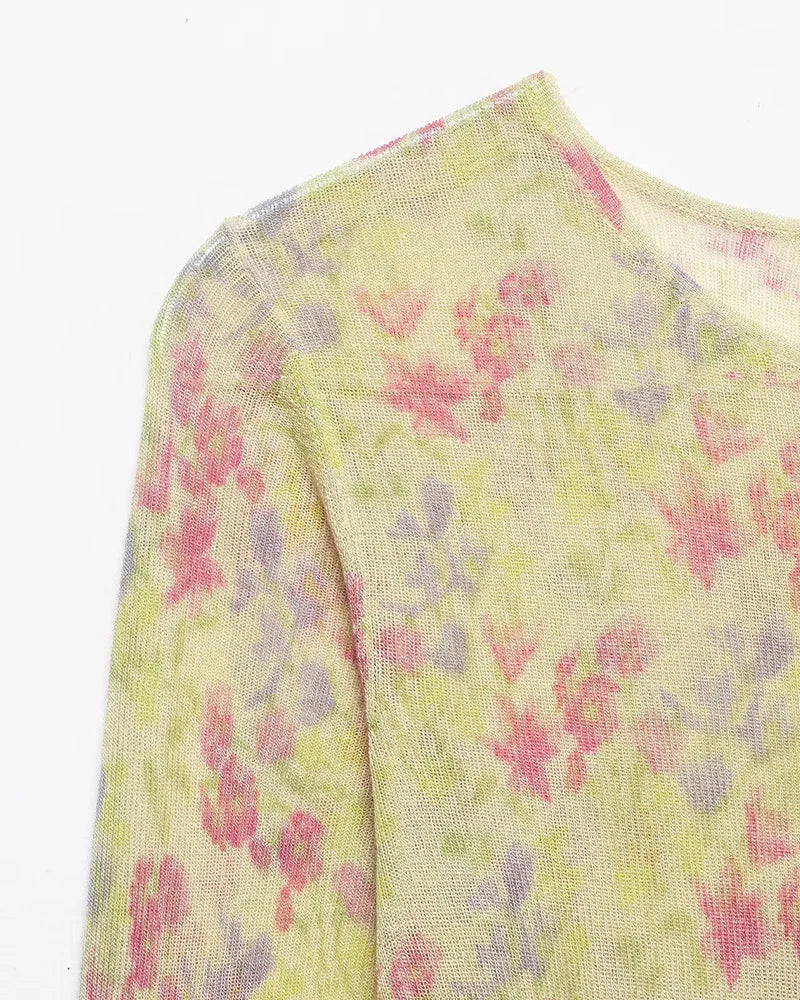 Floral Knit Top With Fresh Spring Vibe