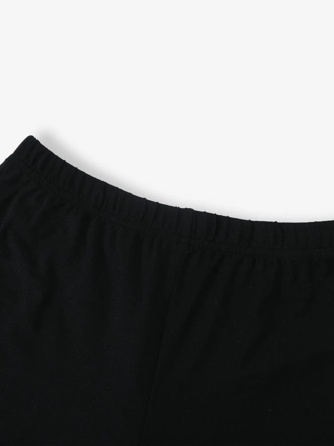 Women's Y2K Street Style Black Slim Fit Capri Pants Side Slit Design