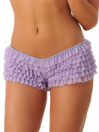 Breathable Solid Color Ruffles Boxer Briefs With Bow