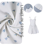 Floral Square Neck Sleeveless Bodycon Pleated Mini Dress