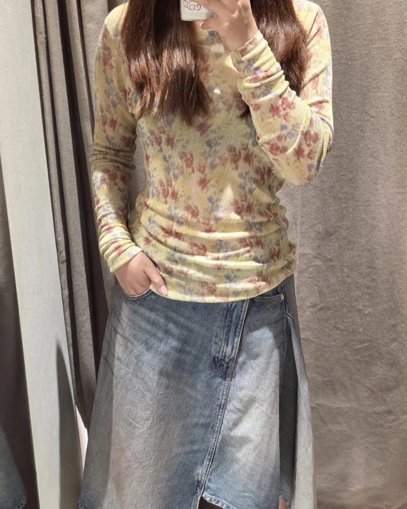 Floral Knit Top With Fresh Spring Vibe