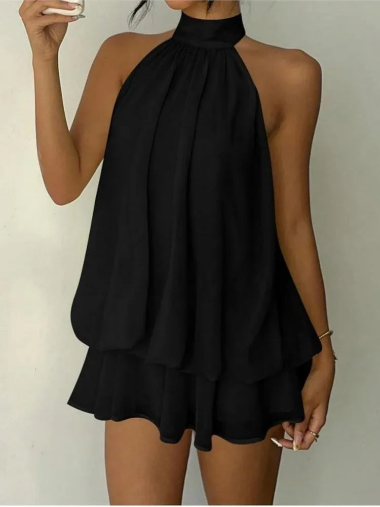 Backless Halter For Women Elegant Mini Dress