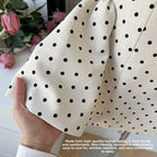 Polka Dot Gingham Mini Dress With Square Collar