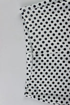 Sexy Polka Dot Night Out Set With Strapless Crop Top And Capri Pants