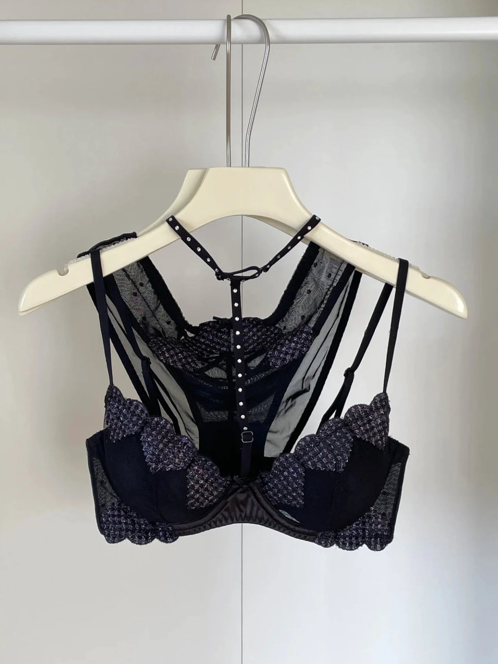French Embroidered Romance Push Up Bra Set With Steel Ring Delicate Lace And Seductive Coverage