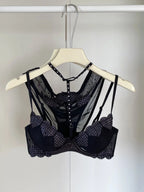 French Embroidered Romance Push Up Bra Set With Steel Ring Delicate Lace And Seductive Coverage