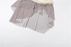 Striped Two Piece Set With Backless Tank Top And Tiered Mini Skirt