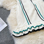 Knit Mini Dress With Ruffles