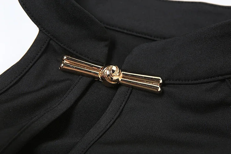 Chic Hollow Tank Top With Buckle Detail