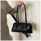 Underarm Bag Solid Color PU Shoulder Handbag