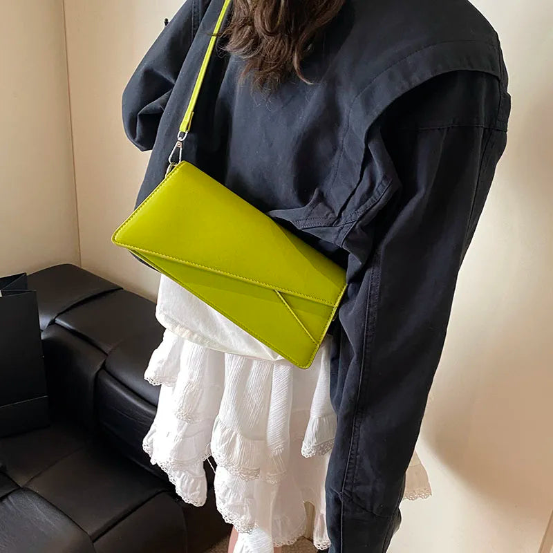 Emerald Green Flap Crossbody Bag For Women Small Shoulder Purse