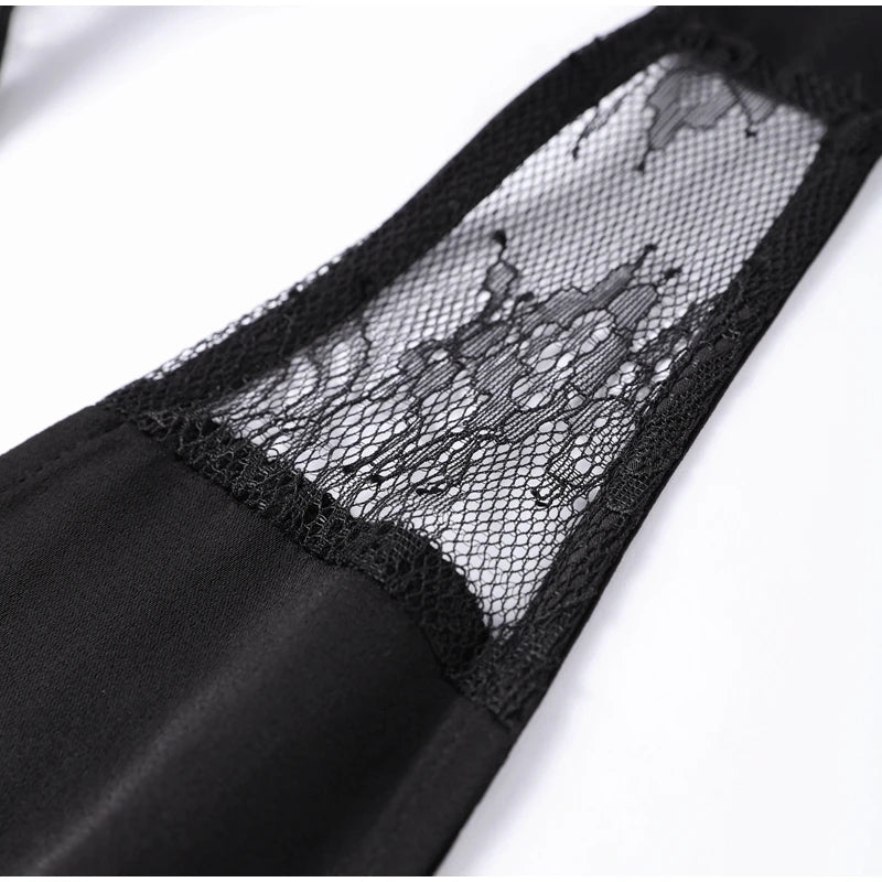 Lace See Through Sling Maxi Dress Evening
