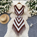 Knitted Mini Dress With Irregular Hem