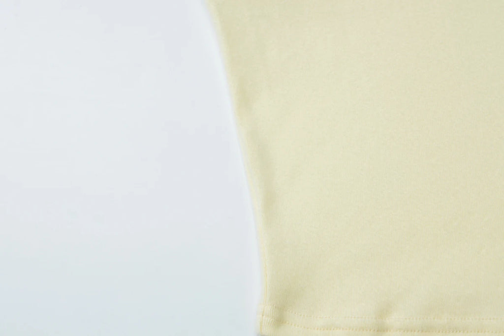 Square Collar Crop Top With Long Flare Sleeves And Button Details