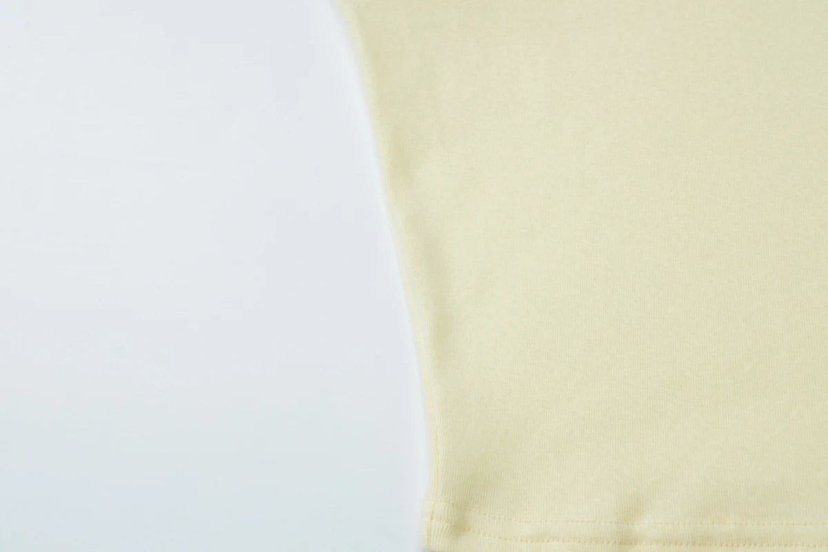 Square Collar Crop Top With Long Flare Sleeves And Button Details