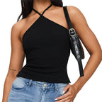 Backless Halter Crop Camisole Top Sleeveless