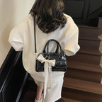 Minimalist PU Leather Crossbody With Pocket Design For Women Mini Square Shoulder Style