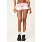 Fold Over Lounge Shorts For Women Elastic Waist Soft Comfort With Y2K Vibe