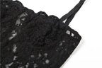 Sexy Lace Black Maxi Dress Nightclub Bodycon Silhouette